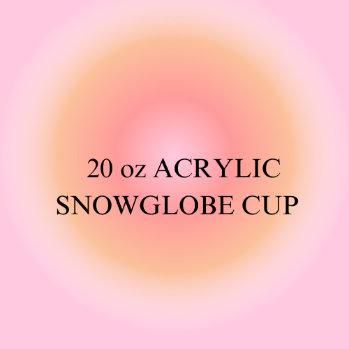 20 ounce Acrylic Snowglobe Cup